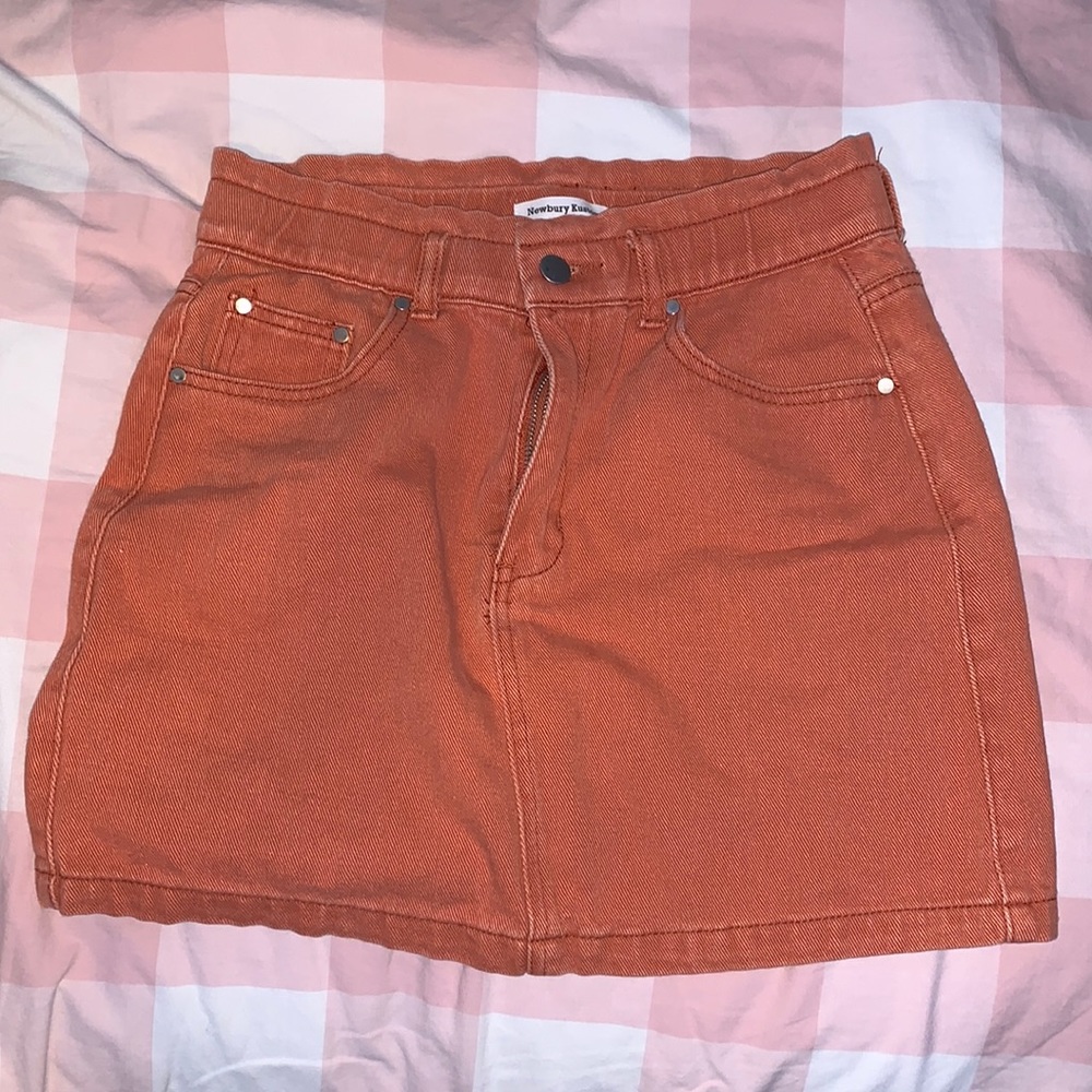 Newbury kustom, orange, medium, Jean skirt